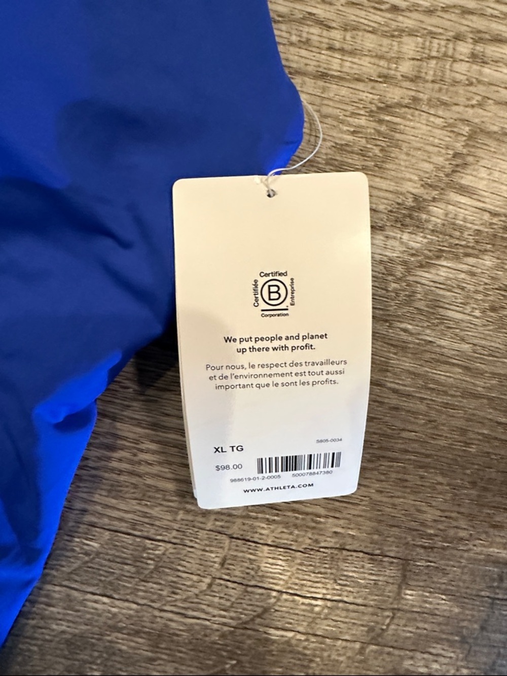Athleta NWT XL Hermosa Cobalt Blue Classic One-Piece Swimsuit - Picture 3 of 9